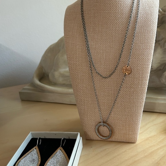 Rebecca Earrings & Necklace Sterling 18k Bronze - Picture 14 of 16